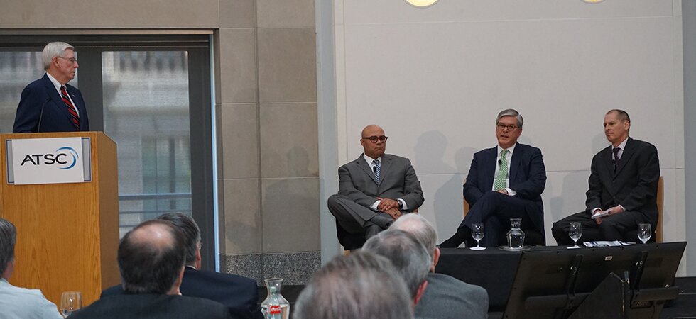 Gordon Smith participates in the Industry Leadership Roundtable Future of Television at the 2015 ATSC Broadcast Television Conference.